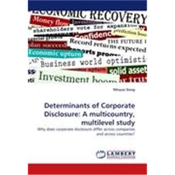 Management and Organization Theses and Dissertations | Management | University of South Florida dissertation corporate disclosure